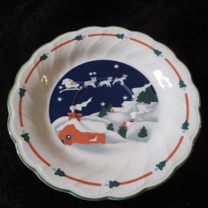 Sanyo Korea 7050 Christmas Eve Design Saucer Plate